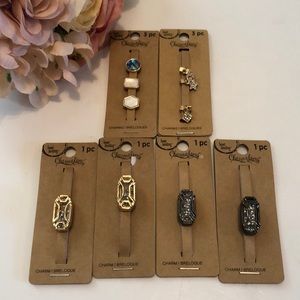 Charmalong Charms Set of 6 BEAD LANDING SLIDING CHARMS NEW CHARMALONG Gems